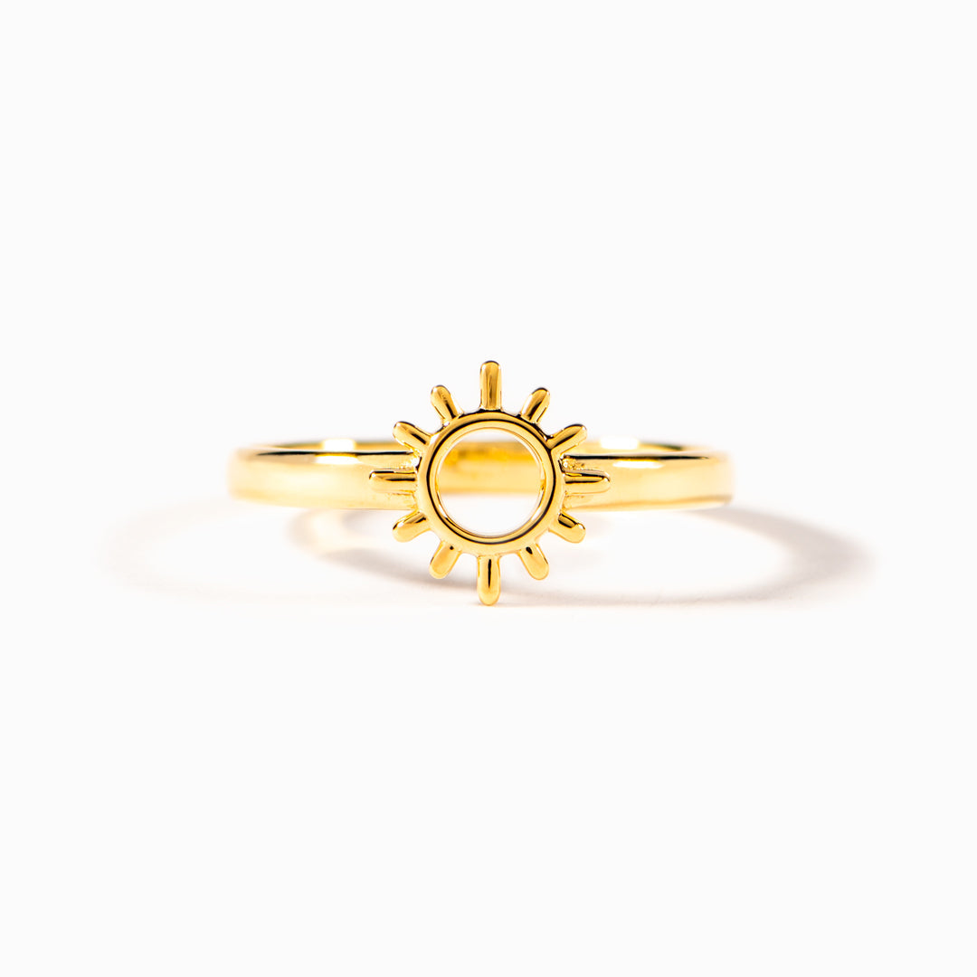 You Are A Ray Of Sunshine Golden Sun Ring